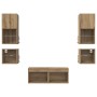 Unidades de pared para TV 8 pcs Roble artesanal en Muebles TV | Comprar online en Foru.es