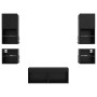 Unidades de pared para TV 8 pcs Roble Negro en Muebles TV | Comprar online en Foru.es