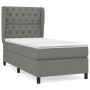 Cama box spring con colchón tela gris oscuro 80x200 cm de vidaXL, Camas y somieres - Ref: Foro24-3128158, Precio: 349,41 €, D...