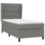 Cama box spring con colchón tela gris oscuro 80x200 cm de vidaXL, Camas y somieres - Ref: Foro24-3128158, Precio: 349,41 €, D...