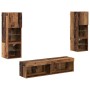 Unidad de Pared para TV 6 pcs Madera envejecida en Muebles TV | Comprar online en Foru.es
