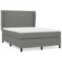 Cama box spring con colchón tela gris oscuro 140x190 cm de vidaXL, Camas y somieres - Ref: Foro24-3127798, Precio: 550,16 €, ...