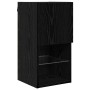 Unidad de Pared para TV 6 pcs Roble Negro Madera de ingeniería en Muebles TV | Comprar online en Foru.es
