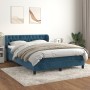 Cama box spring con colchón terciopelo azul oscuro 140x200 cm de vidaXL, Camas y somieres - Ref: Foro24-3127677, Precio: 468,...