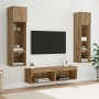 Unidad de Pared para TV 6 pcs Roble artesanal en Muebles TV | Comprar online en Foru.es