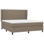 Cama box spring con colchón tela gris taupe 160x200 cm de vidaXL, Camas y somieres - Ref: Foro24-3127817, Precio: 631,77 €, D...