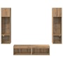 Unidad de Pared para TV 6 pcs Roble artesanal en Muebles TV | Comprar online en Foru.es