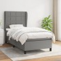 Cama box spring con colchón tela gris oscuro 90x190 cm de vidaXL, Camas y somieres - Ref: Foro24-3127926, Precio: 344,22 €, D...