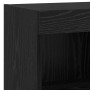 Unidad de Pared para TV 6 pcs Roble Negro Madera de ingeniería en Muebles TV | Comprar online en Foru.es