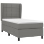 Cama box spring con colchón tela gris oscuro 100x200 cm de vidaXL, Camas y somieres - Ref: Foro24-3127942, Precio: 376,62 €, ...