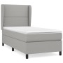 Cama box spring con colchón tela gris claro 100x200 cm de vidaXL, Camas y somieres - Ref: Foro24-3127861, Precio: 348,58 €, D...
