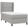 Cama box spring con colchón tela gris claro 100x200 cm de vidaXL, Camas y somieres - Ref: Foro24-3127861, Precio: 348,58 €, D...
