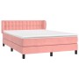 Cama box spring con colchón terciopelo rosa 140x200 cm de vidaXL, Camas y somieres - Ref: Foro24-3127738, Precio: 448,92 €, D...