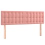 Cama box spring con colchón terciopelo rosa 140x200 cm de vidaXL, Camas y somieres - Ref: Foro24-3127738, Precio: 448,92 €, D...