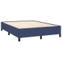 Cama box spring con colchón tela azul 140x200 cm de vidaXL, Camas y somieres - Ref: Foro24-3128051, Precio: 522,51 €, Descuen...