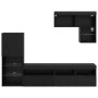 Unidades de pared para TV Montaje en la pared 6 pcs Roble Negro en Muebles TV | Comprar online en Foru.es