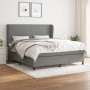 Cama box spring con colchón tela gris oscuro 160x200 cm de vidaXL, Camas y somieres - Ref: Foro24-3127814, Precio: 587,37 €, ...