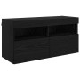 Unidades de TV de Pared con LED 5 pcs Roble Negro en Muebles TV | Comprar online en Foru.es