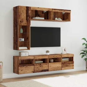 Mueble de TV 7 pcs Madera envejecida Madera de ingeniería en Muebles TV | Comprar online en Foru.es