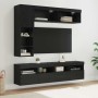 Mueble de TV 7 pcs Roble Negro Madera de ingeniería en Muebles TV | Comprar online en Foru.es