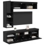 Mueble de TV 7 pcs Roble Negro Madera de ingeniería en Muebles TV | Comprar online en Foru.es