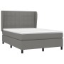 Cama box spring con colchón tela gris oscuro 140x200 cm de vidaXL, Camas y somieres - Ref: Foro24-3127966, Precio: 514,27 €, ...