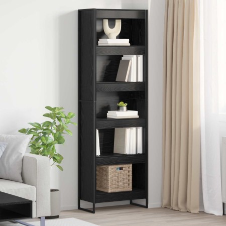 Estantería para libros 2 pcs Roble Negro 80 x 30 x 155 cm en Librerías y estanterías | Comprar online en Foru.es