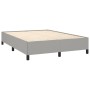 Cama box spring con colchón tela gris claro 140x200 cm de vidaXL, Camas y somieres - Ref: Foro24-3127885, Precio: 474,89 €, D...