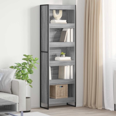 Estantería para libros 2 pcs Gris Sonoma 80 x 30 x 155 cm en Librerías y estanterías | Comprar online en Foru.es