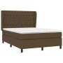 Box spring bed with dark brown fabric mattress 140x190 cm by vidaXL, Beds and slatted bases - Ref: Foro24-3128200, Price: 536...