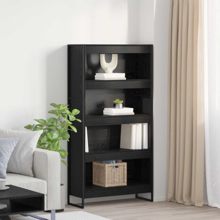 Estantería para libros 2 pcs Roble Negro 80 x 30 x 155 cm en Librerías y estanterías | Comprar online en Foru.es