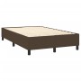 Cama box spring con colchón tela marrón oscuro 140x190 cm de vidaXL, Camas y somieres - Ref: Foro24-3128200, Precio: 549,96 €...