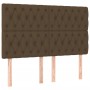 Cama box spring con colchón tela marrón oscuro 140x190 cm de vidaXL, Camas y somieres - Ref: Foro24-3128200, Precio: 549,96 €...