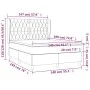 Box spring bed with dark brown fabric mattress 140x190 cm by vidaXL, Beds and slatted bases - Ref: Foro24-3128200, Price: 536...