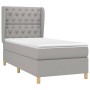 Cama box spring con colchón tela gris claro 80x200 cm de vidaXL, Camas y somieres - Ref: Foro24-3128717, Precio: 339,70 €, De...