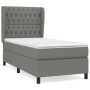 Cama box spring con colchón tela gris oscuro 100x200 cm de vidaXL, Camas y somieres - Ref: Foro24-3128182, Precio: 382,59 €, ...