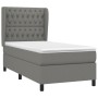 Cama box spring con colchón tela gris oscuro 100x200 cm de vidaXL, Camas y somieres - Ref: Foro24-3128182, Precio: 382,59 €, ...