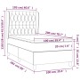 Cama box spring con colchón tela gris oscuro 100x200 cm de vidaXL, Camas y somieres - Ref: Foro24-3128182, Precio: 382,59 €, ...