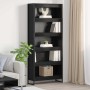 Estantería para libros 2 pcs Roble Negro 80 x 30 x 155 cm en Librerías y estanterías | Comprar online en Foru.es