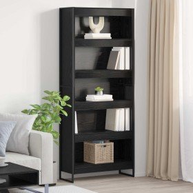 Estantería para libros 2 pcs Roble Negro 80 x 30 x 155 cm en Librerías y estanterías | Comprar online en Foru.es