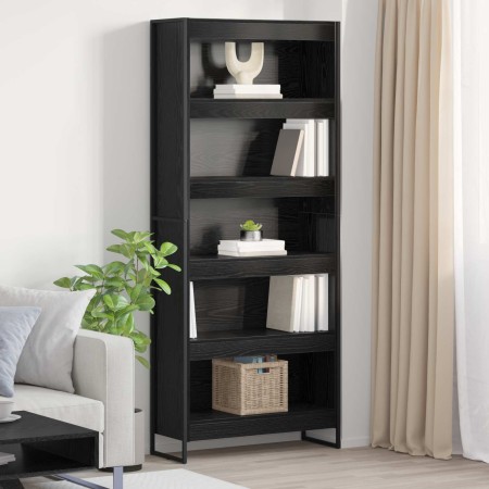 Estantería para libros 2 pcs Roble Negro 80 x 30 x 155 cm en Librerías y estanterías | Comprar online en Foru.es