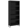 Estantería para libros 2 pcs Roble Negro 80 x 30 x 155 cm en Librerías y estanterías | Comprar online en Foru.es