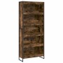 Estantería para libros 2 pcs Roble Humo 80 x 30 x 155 cm en Librerías y estanterías | Comprar online en Foru.es