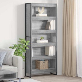 Estantería para libros 2 pcs Gris Sonoma 80 x 30 x 155 cm en Librerías y estanterías | Comprar online en Foru.es