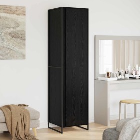 Armario 2 pcs Roble Negro 50 x 50 x 200 cm Madera contrachapada en Armarios roperos | Comprar online en Foru.es