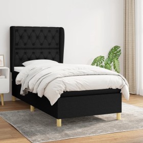 Cama box spring con colchón tela negro 80x200 cm de vidaXL, Camas y somieres - Ref: Foro24-3128719, Precio: 324,51 €, Descuen...