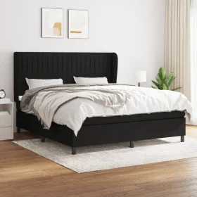 Cama box spring con colchón tela negro 180x200 cm de vidaXL, Camas y somieres - Ref: Foro24-3128143, Precio: 624,15 €, Descue...