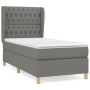 Cama box spring con colchón tela gris oscuro 100x200 cm de vidaXL, Camas y somieres - Ref: Foro24-3128742, Precio: 387,77 €, ...