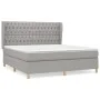 Box spring bed with light gray fabric mattress 180x200 cm by vidaXL, Beds and slatted bases - Ref: Foro24-3128781, Price: 628...