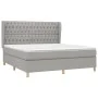 Box spring bed with light gray fabric mattress 180x200 cm by vidaXL, Beds and slatted bases - Ref: Foro24-3128781, Price: 628...